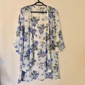 Floral kimono coverup duster